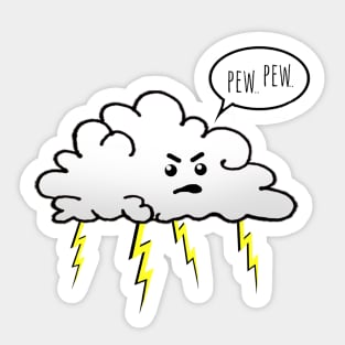 Angry Cloud Sticker